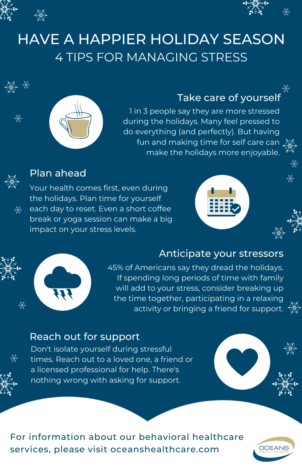 4 Tips for Managing Holiday Stress Oceans Healthcare