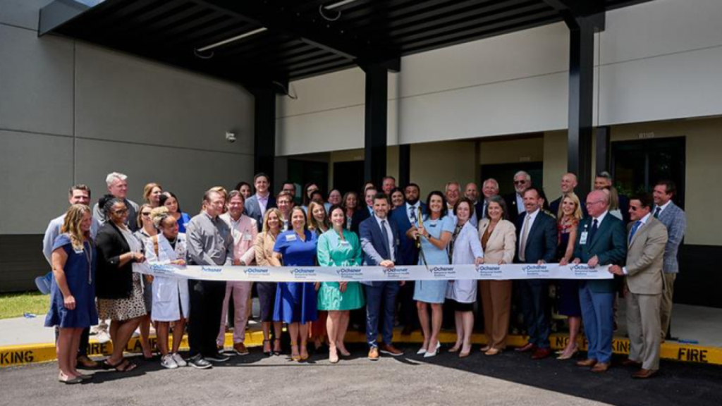 Image of ribbon cutting event at Ochsner Behavioral Health Acadiana