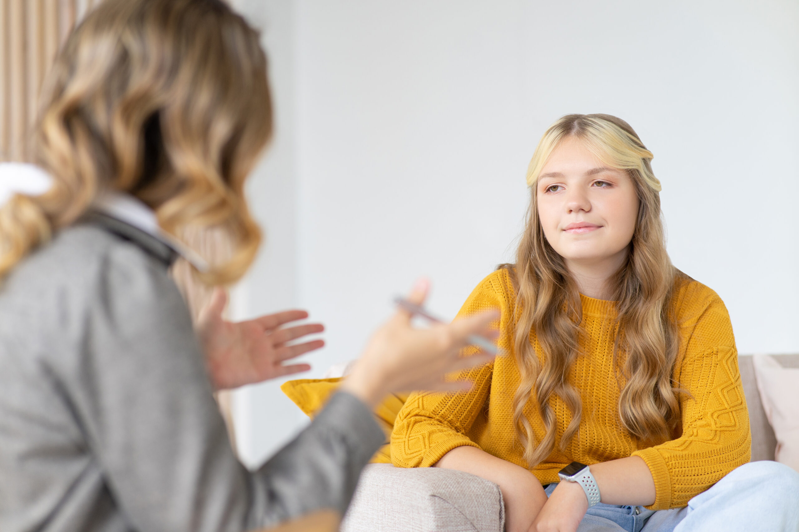 Young adult receiving individualized behavioral health support
