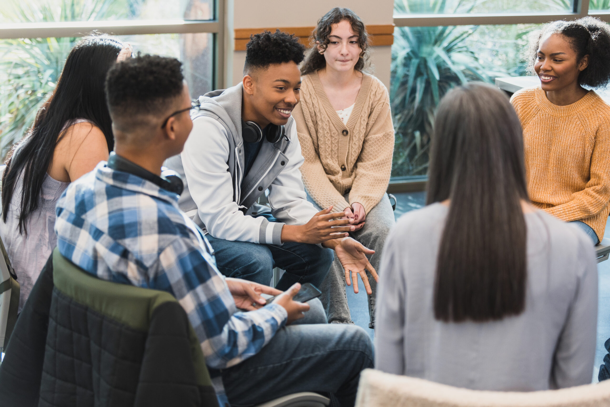 College students and young adults participating in behavioral health group therapy